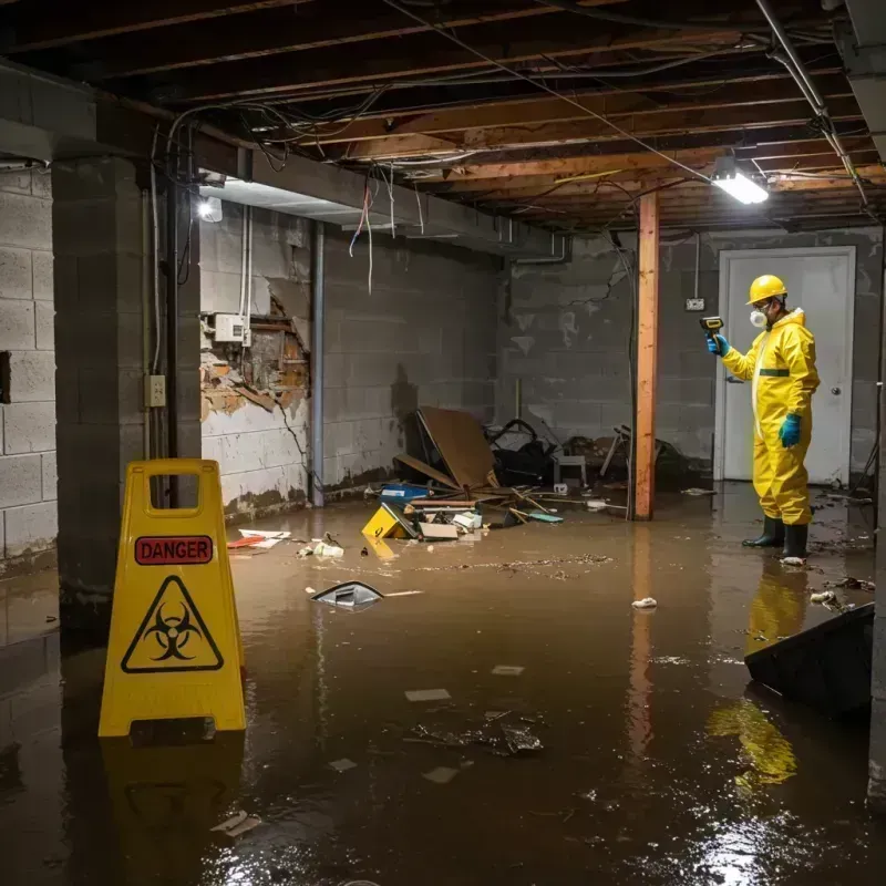 Flooded Basement Electrical Hazard in Granite City, IL Property